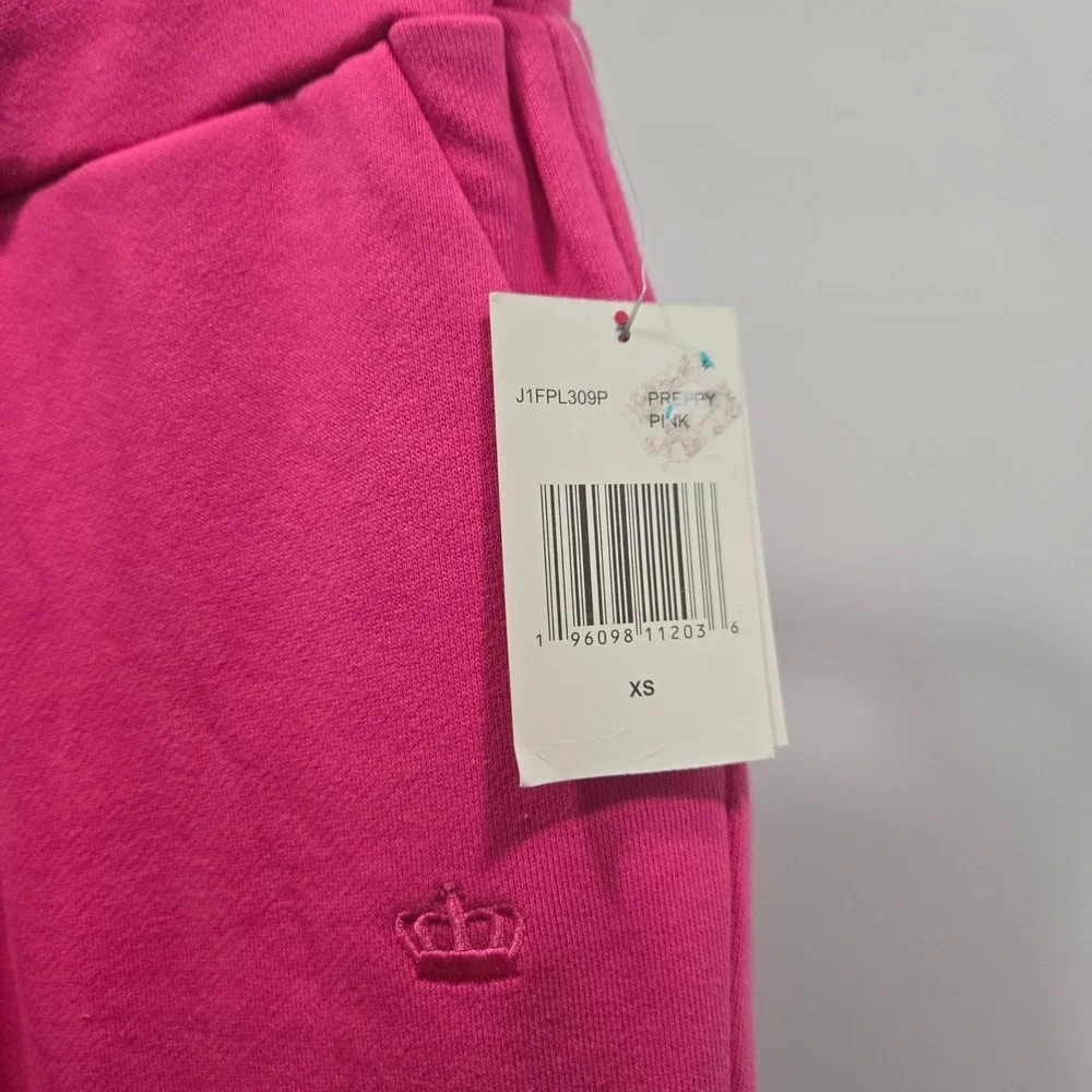 NWT Juicy Couture Preppy Pink Tracksuit Set‎ Sweatshirt Joggers XS and S Y2K